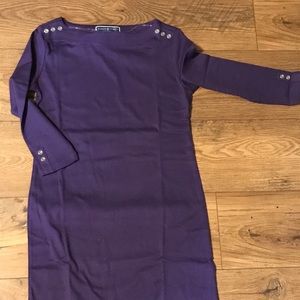 NWT Karen Scott Petite Cotton Boat-Neck Dress